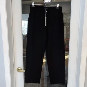 Eileen Fisher Black Straight Pant W/Yoke